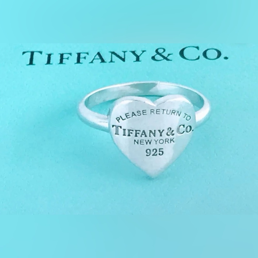 Tiffany & Co. Silver Heart Ring - Size 6.5/7